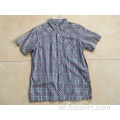 Kurzarm Dark Color Check Shirt